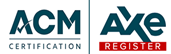 Logo ACM Certification e AXE Register